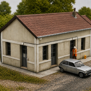 Atelier Infra SNCF HO 1/87 maquette Bastrains en décor ferroviaire réaliste