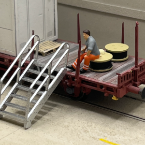 Escaliers d’accès wagon HO 1/87 en lot de 3 pour maquette ferroviaire