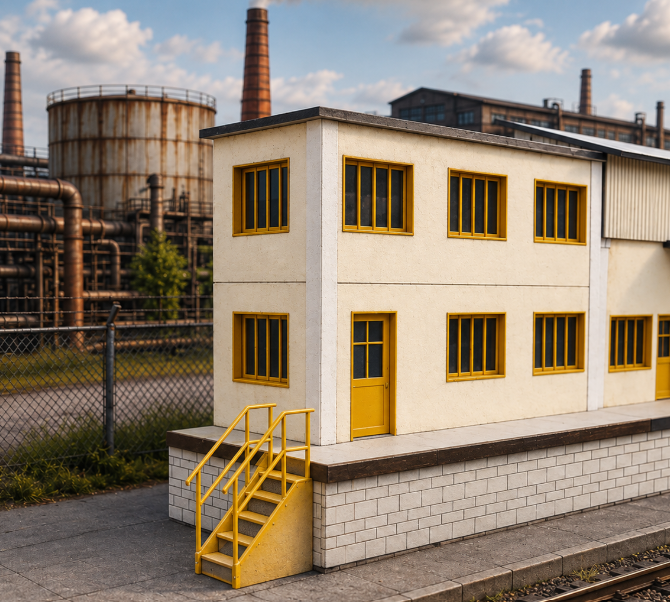 Entrepôt en bas-relief – Kit B – HO 1/87