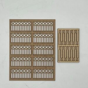 Kit barrières béton O Type A : 10 panneaux fins et poteaux, sans portillon