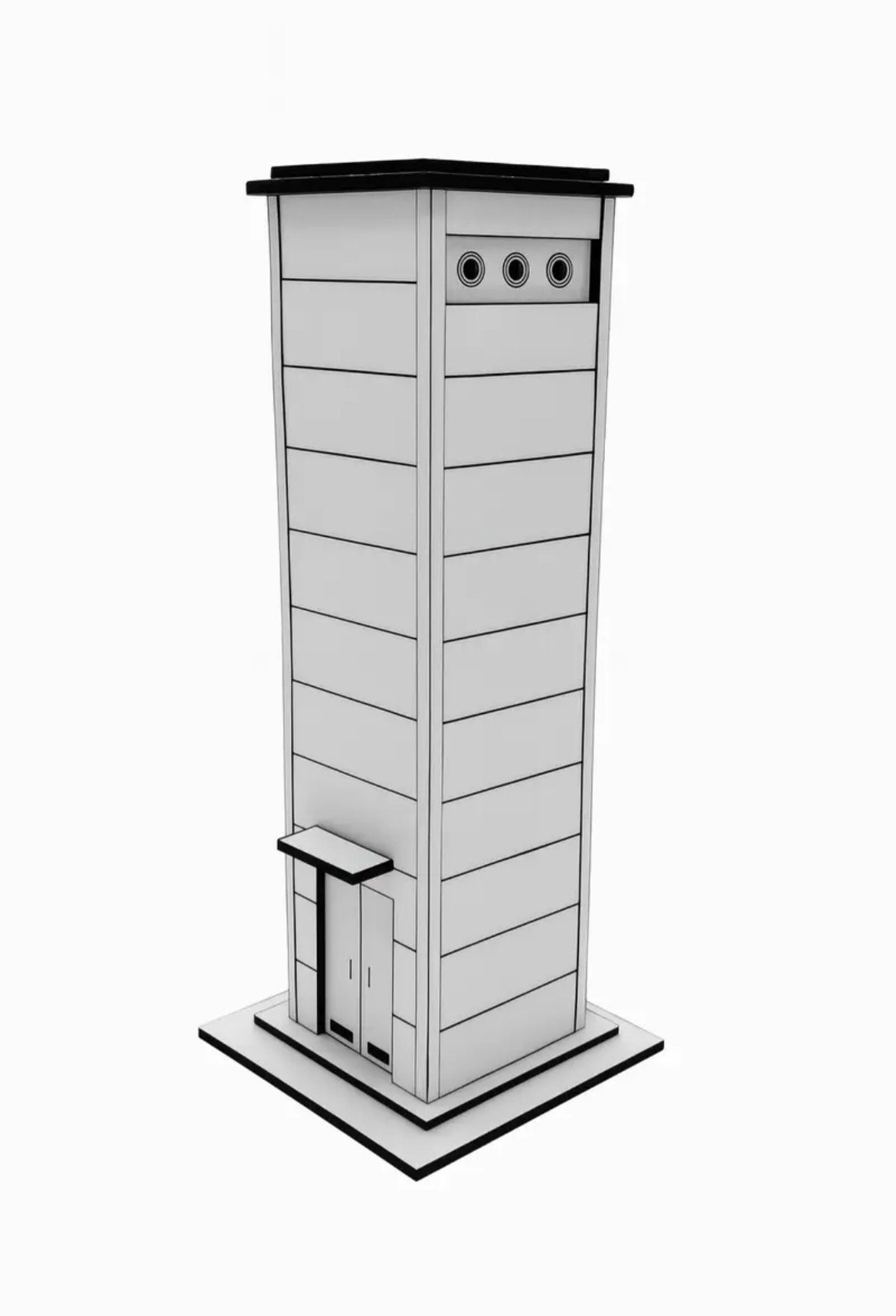 Transformateur EDF HO prototype Bastrains : exemple de modèle assemblé